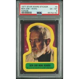 1977 Star Wars Ben (Obi-Wan) Kenobi Sticker Card #9 PSA 6 CERT#65752182